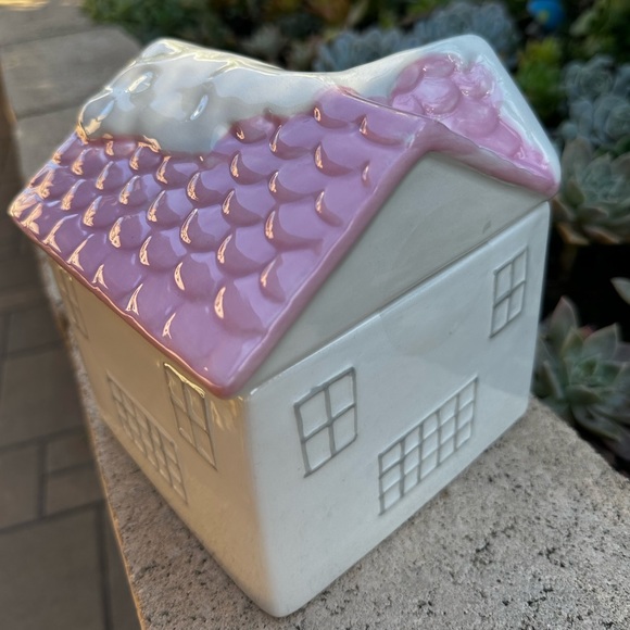 Peppermint & Pine pastel pink Christmas Holiday cookie jar. New. - Picture 7 of 7